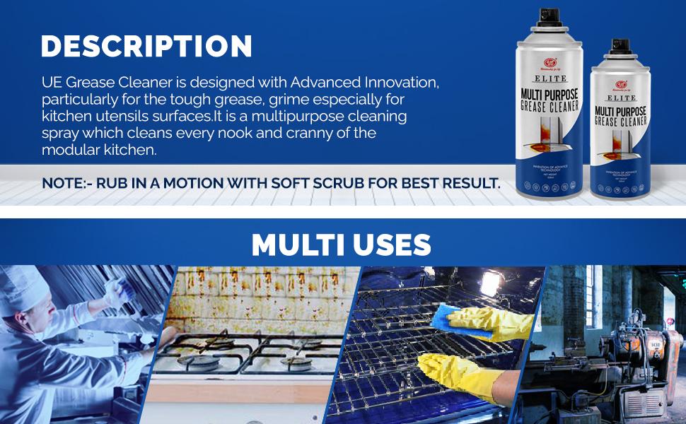 UE Elite Multi Purpose Grease Cleaner 500 ml Cleans Stove, Chimney