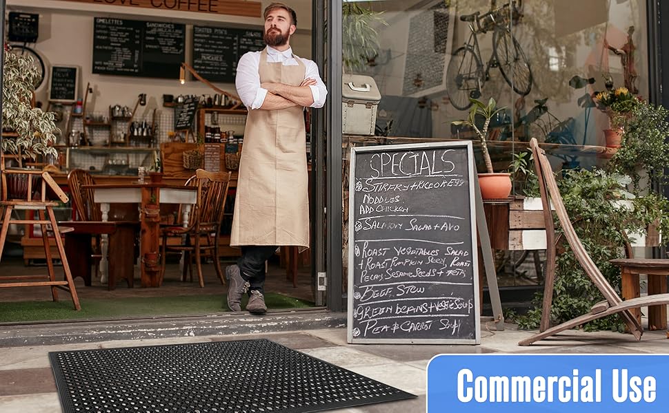 Anti Fatigue Mat, 36"x60" Rubber Floor Mat, NonSlip Rubber