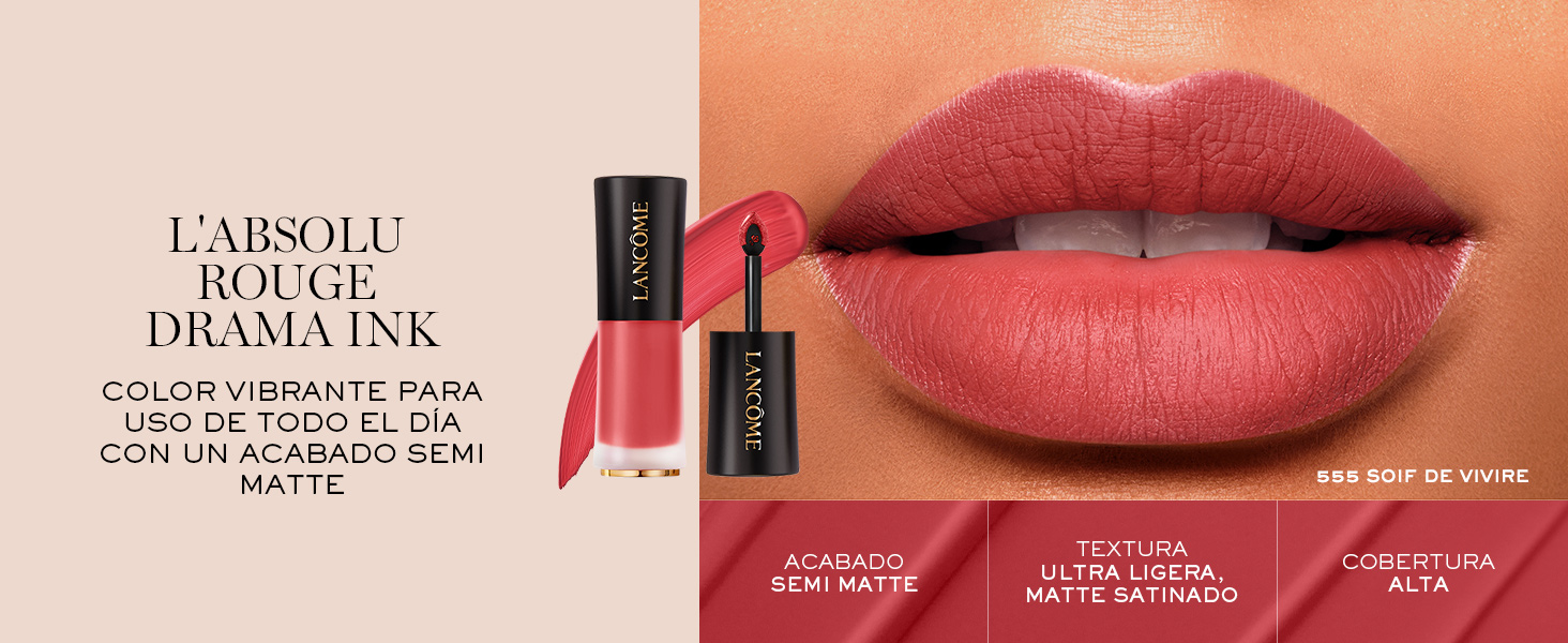 ROUGE DRAMA LABIAL COLOR VIBRANTE CON ACABADO SEMI MATTE 
