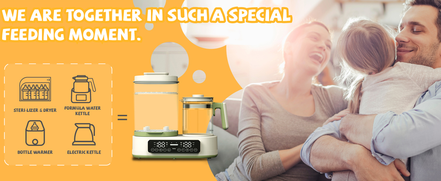 Baby Bottle Electric Steamer and Dryer, Feekaa