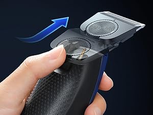 waterproof blade under tap which is super easy for stray hair cleansing