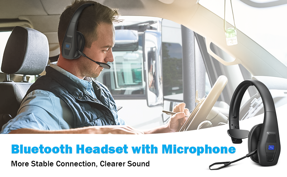 Conambo Bluetooth Headset 5.1 with CVC8.0 Dual Mic Noise Cancelling