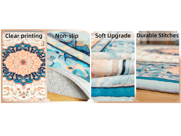 NMPICO Area Rug Living Room Rug 6.5'x9.8' Floral Rug