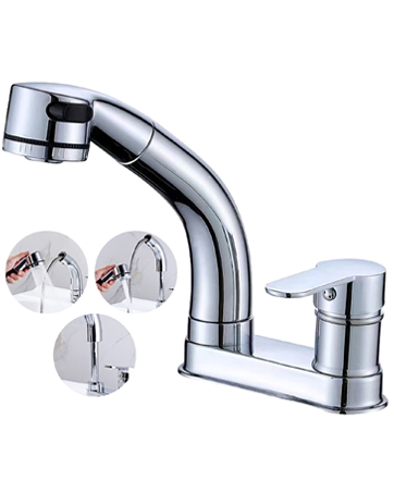Amazon | weixiaoba 洗面台蛇口 2穴 浴室用水栓 スプレー