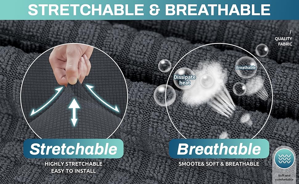 Charcoal Ash Sofacover L/XL/XXL A+2