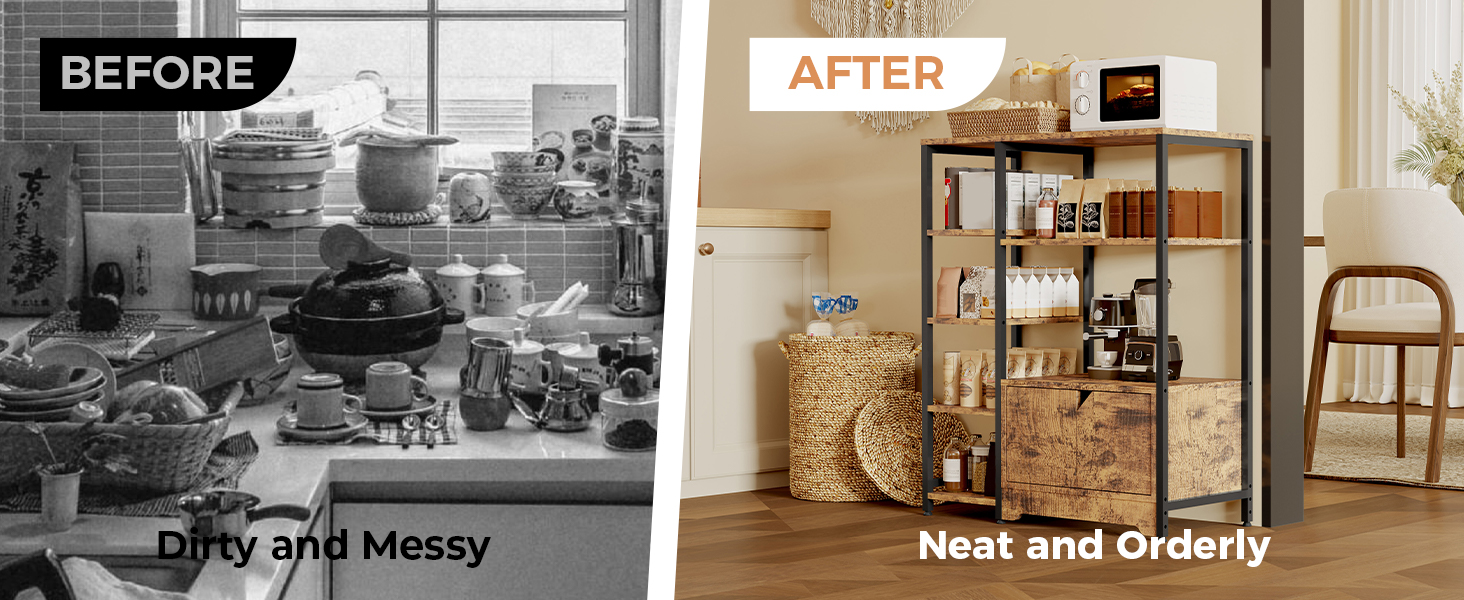 Coffee Bar Cabinet Shelves