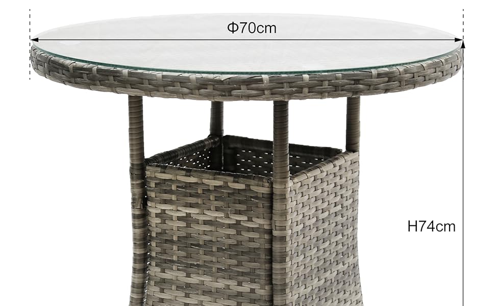 round rattan coffee table