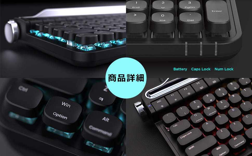 Amazon | RISEN ワイヤレス Bluetoothメカニカルキーボード