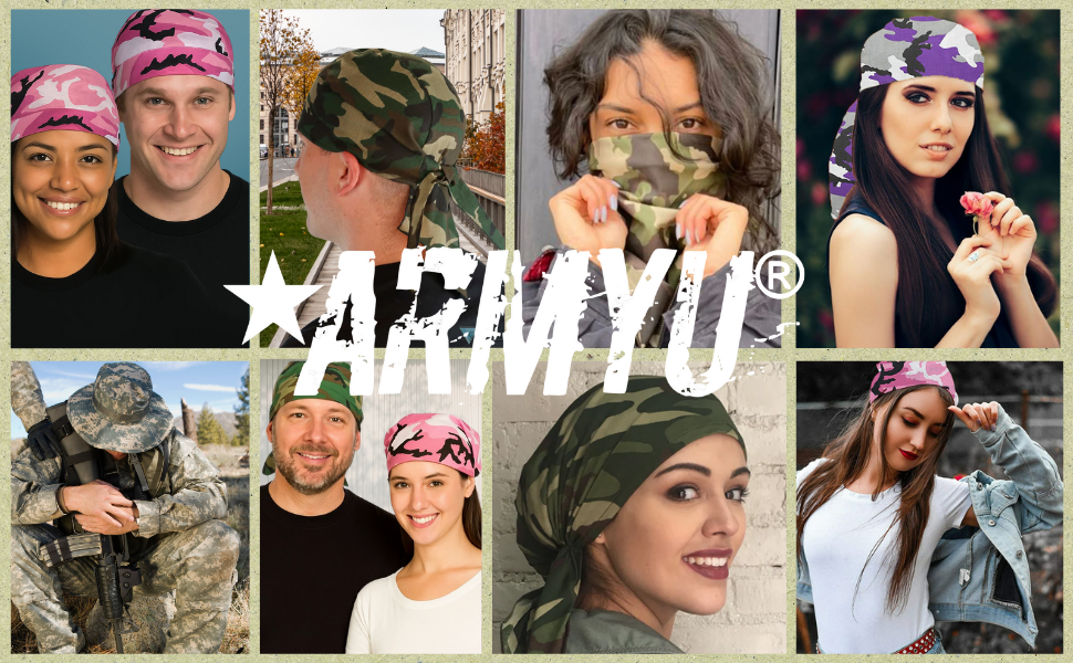 Amazon.com: ARMYU Camouflage Jumbo Bandanas Cotton Military