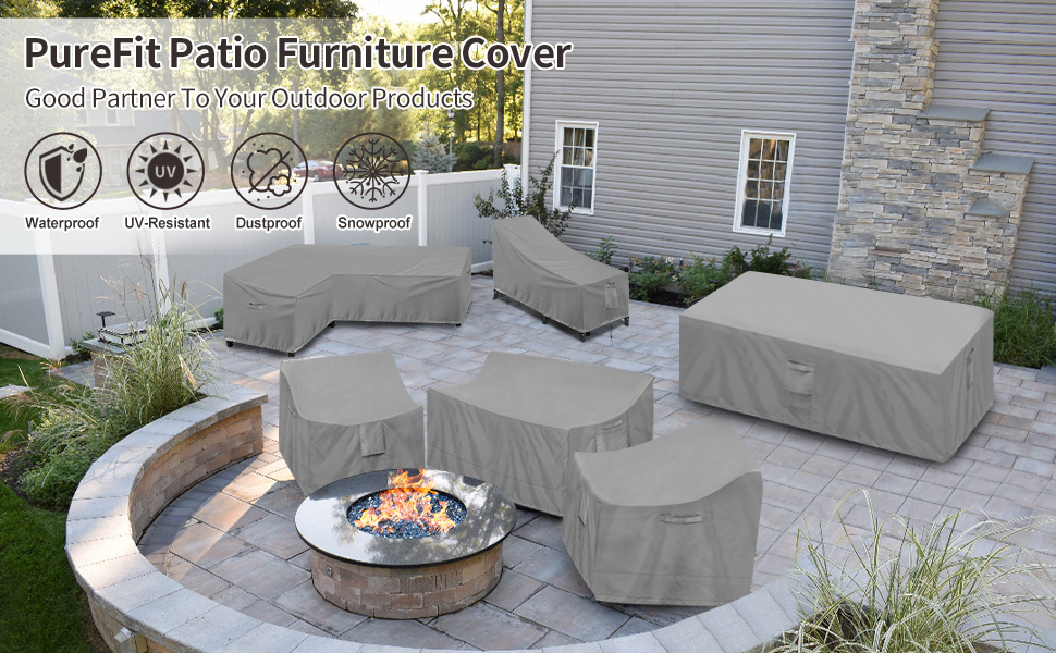 PureFit Patio Furniture Covers, Outdoor Table Furniture