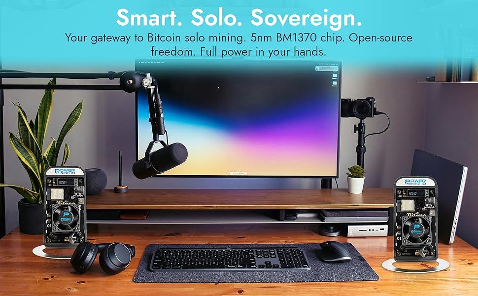 Bitaxe Gamma 601 ASIC Bitcoin Miner | 1.1 TH/s @ 18W | BM1370 Chip (Antminer S21 Pro) | Wi-Fi | USB-C | AxeOS | Open Source | Made in Europe | Incl. Power Supply & Stand 16 4