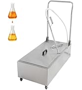EASYROSE Foldable Deep Fryer Filter Machine 48L/12.7Gal Mobile Fryer Oil Filter Truck with 10L/mi...