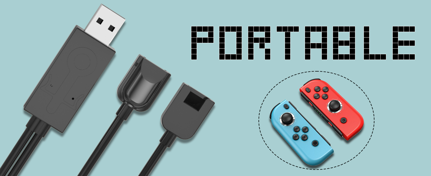 SYACHI Joycon Charger Cable for Switch, Portable Joycon USB