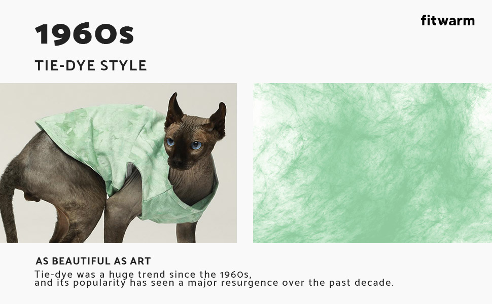 Fitwarm 2-Pack 100% Cotton Tie Dye Dog Clothes 