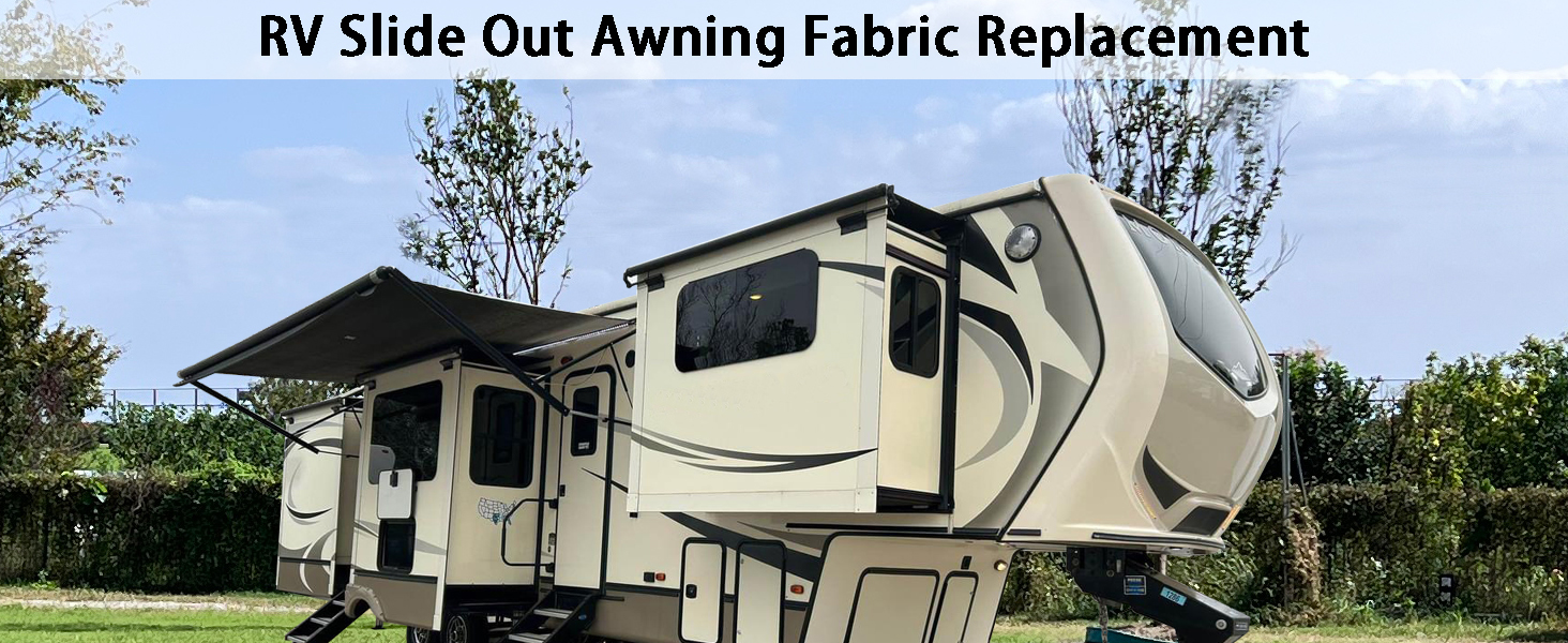 SHADEPLUS RV Slide Out Awning Fabric Replacement RV Slide Topper Universal Slide Topper Awning