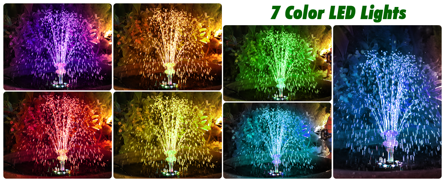 solar powered outdoor water fountains