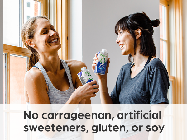 higher standards. women drinking shakes in yoga studio