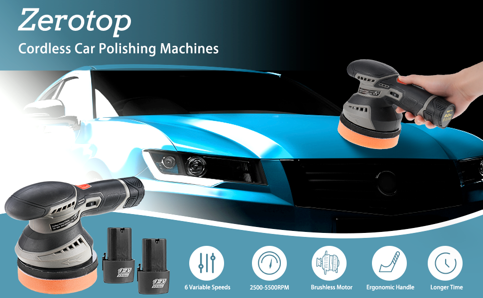 zerotop Polisher Buffer Cordless Car Furniture Polishing Machines