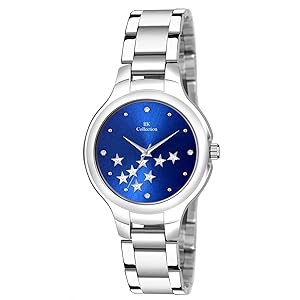IIK COLLECTION Analog Round Studded Dial with Bracelet Chain Strap Girl's & Women's Wrist Watch