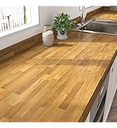 STICKEEP Self Adhesive Butcher Block Contact Paper Kitchen Countertop Peel and Stick Waterproof W...
