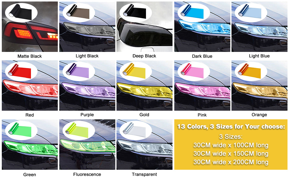 Car Light Tint Film Car Light Film Sticker