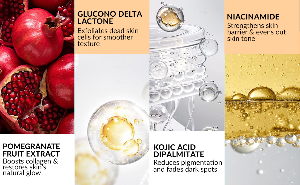 Kojic Acid, Niacinamide Acid Body Wash