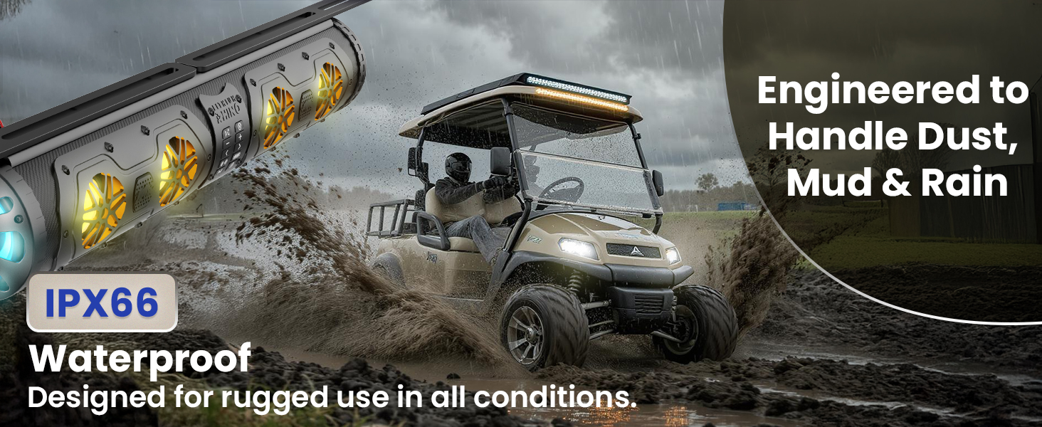 UTV bluetooth speakers
