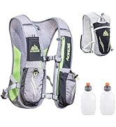 JEELAD Running Hydration Vest Trail Running Backpack BPA-Free Leak-Proof Running Water Bottles fo...