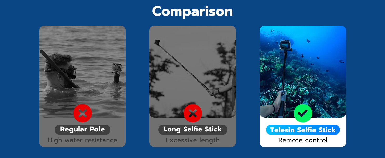 underwater selfie stick gopro