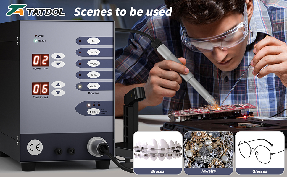 Permanent Jewelry Spot Welder Machine Kit, Pulse Argon Arc Automatic