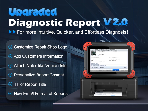 D7 auto scan tool with upgraded report
