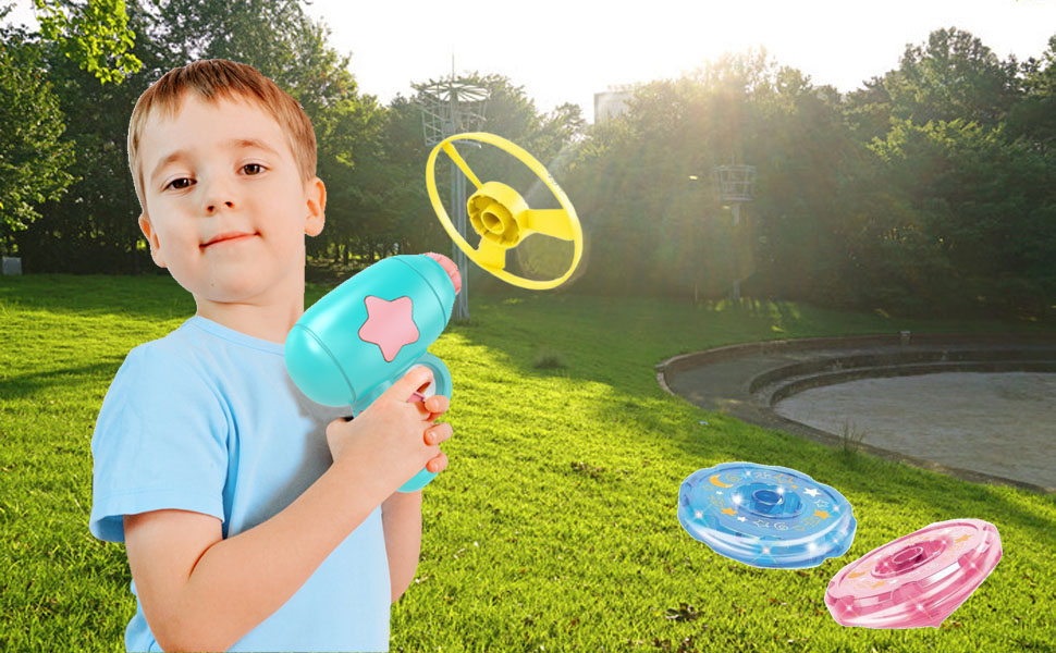 Flying Toys Disc Shooters for Kids 2in1 Flying Saucer