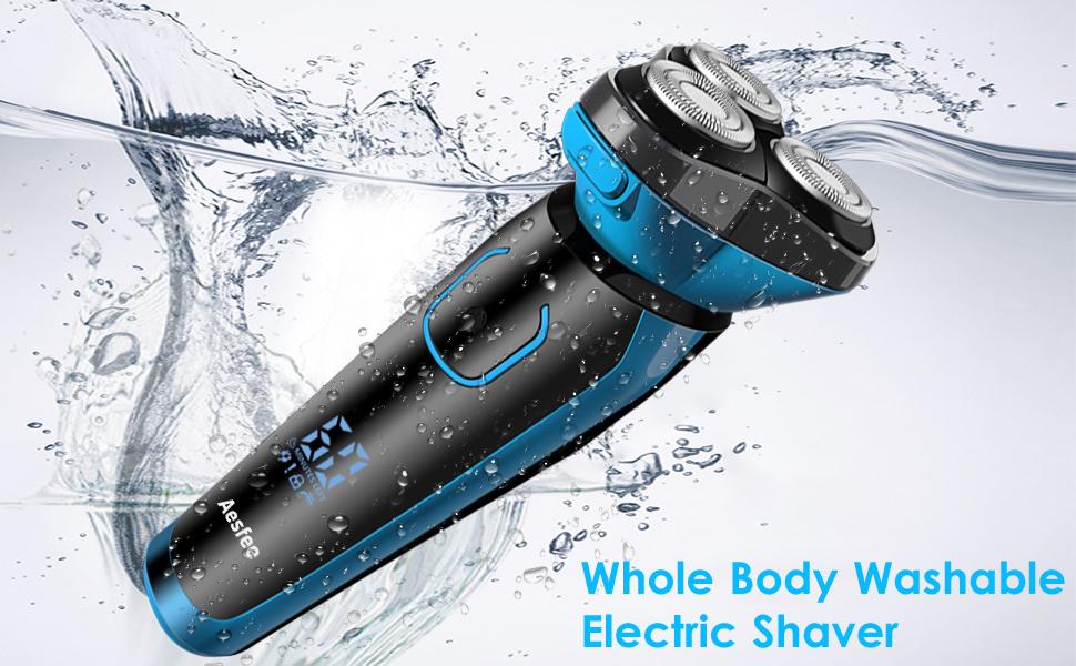 Aesfee Electric Shavers for Men IPX7 Waterproof Wet and Dry, Mens