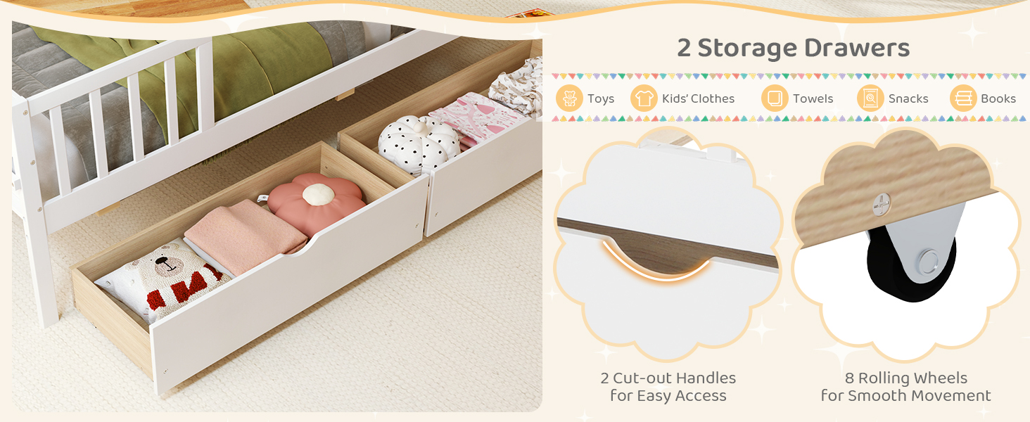 twin kids bed frame