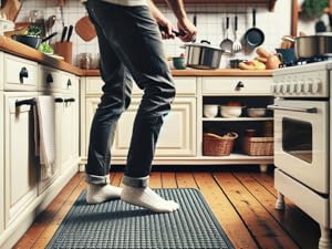 「Tuokus」キッチンマット 玄関マット カーペット ラグマット 廊下マット 台所マット 洗える 滑り止め付き 厚手防音 掃除易い 抗菌防臭 吸水 厚手 長方形 水や油の吸収が良い 防汚