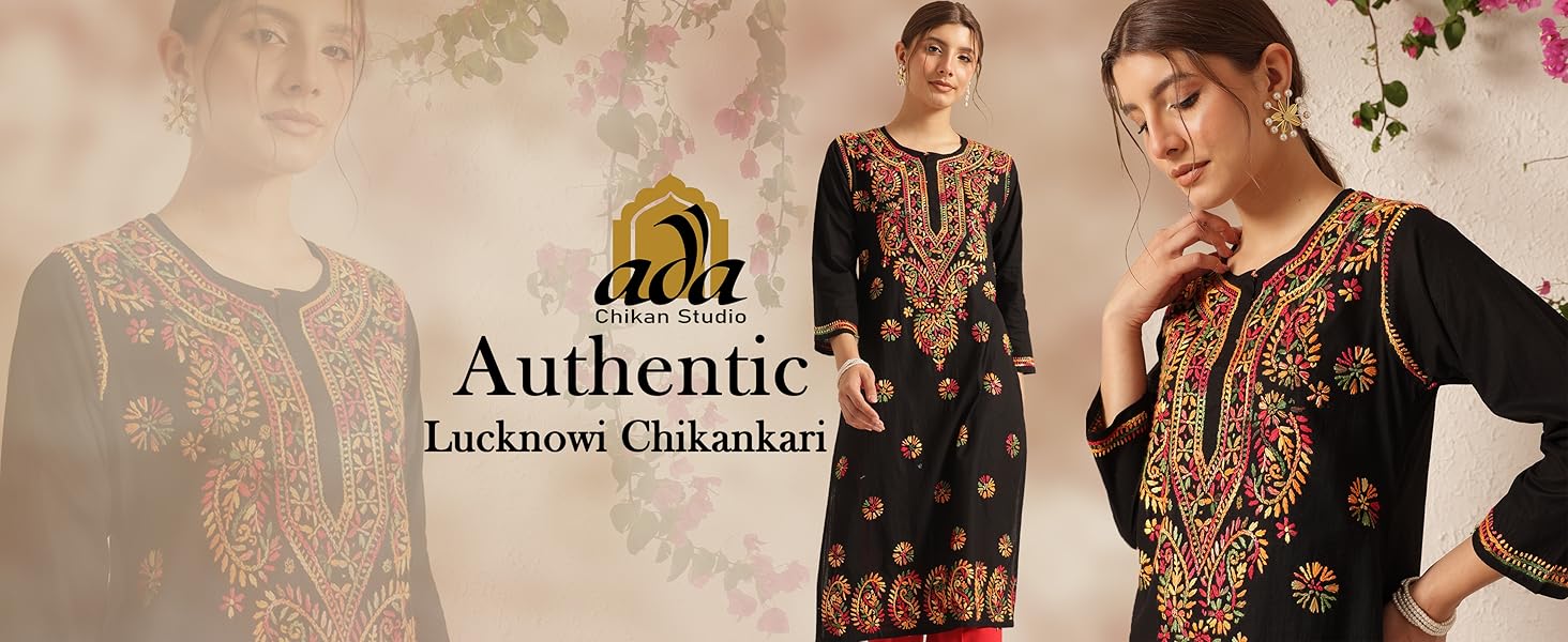 A188048 Chikankari kurta for women by Ada