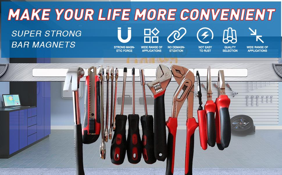 Strong Neodymium Bar with Doublesided Adhesive RareEarth