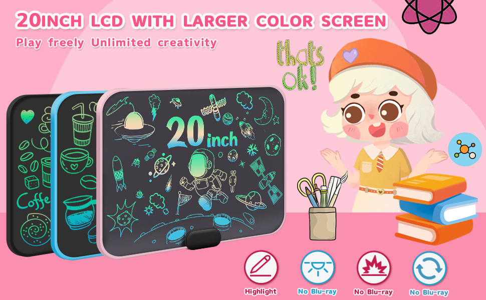 NiuTidea LCD Writing Tablet 20Inch Colorful Drawing Tablet