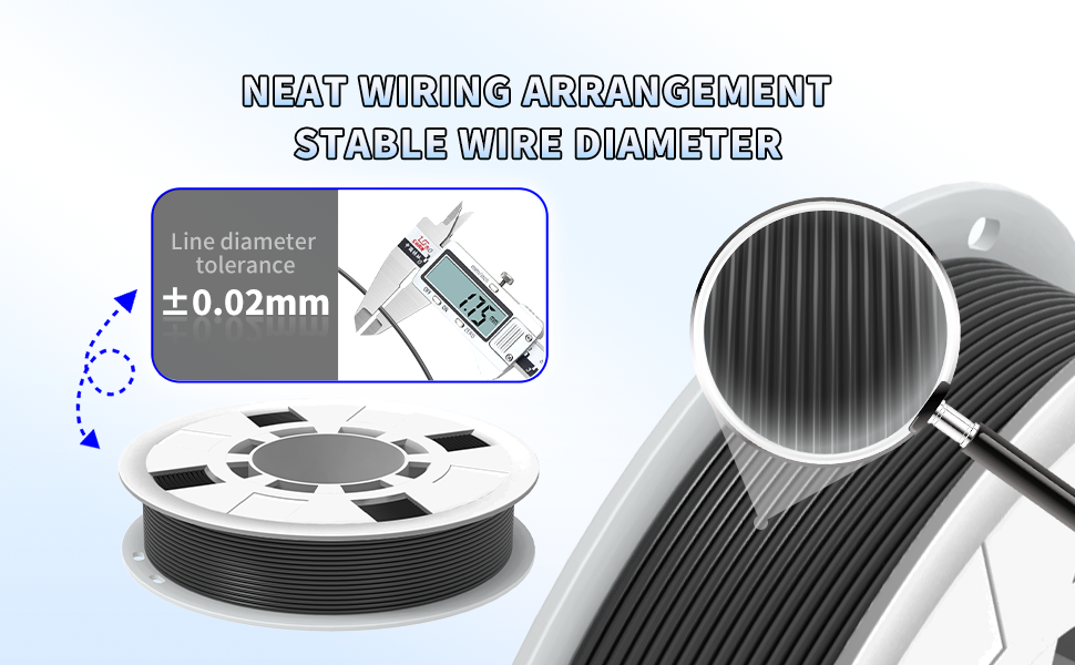 NEAT WIRING ARRANGEMENT STABLE WIRE DIAMETER
