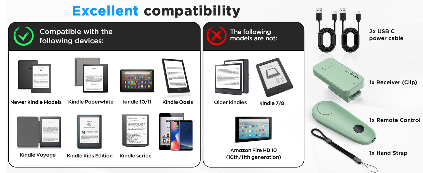 Kindle Remote Page Turner Kindle Paperwhite Accessories Remote Page Turner for Phone iPad Tablets