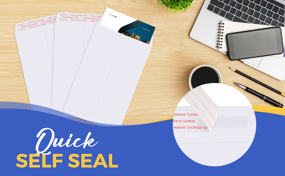 ACSTEP 200Pack Manila Envelopes 9x12 Large White Catalog