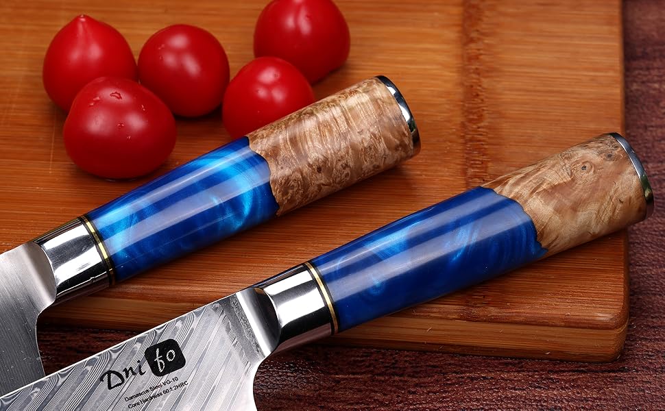 Dnifo Chef Knife, Damascus VG10 Steel 8 inch Professional