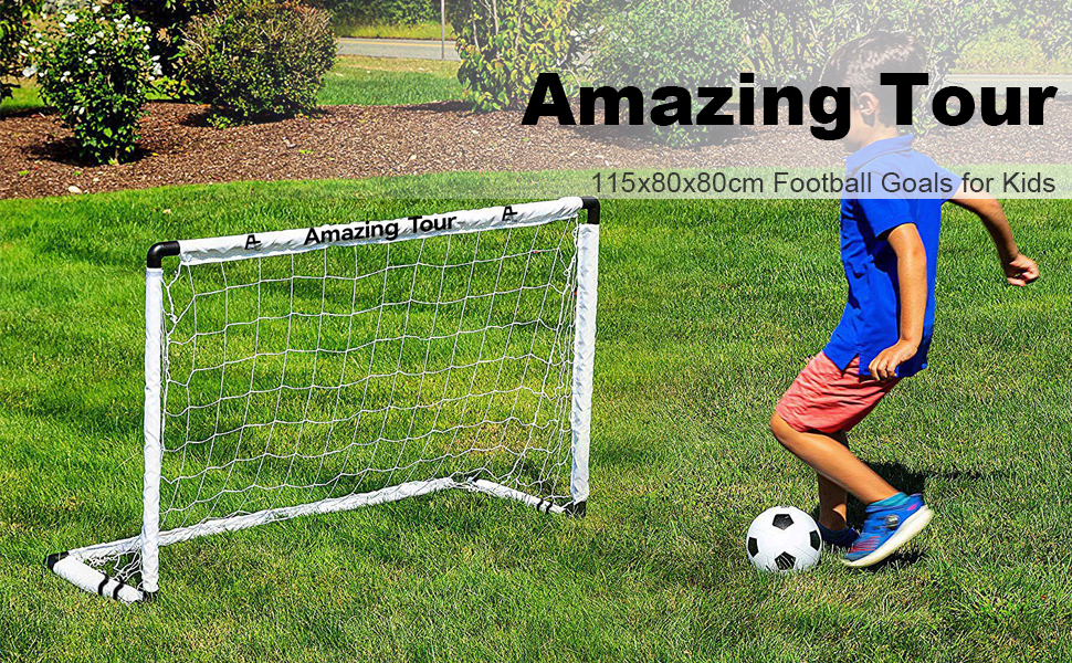 Amazing Tour Football Goal Pop Up, Football Goals for Kids, 115x80x80cm