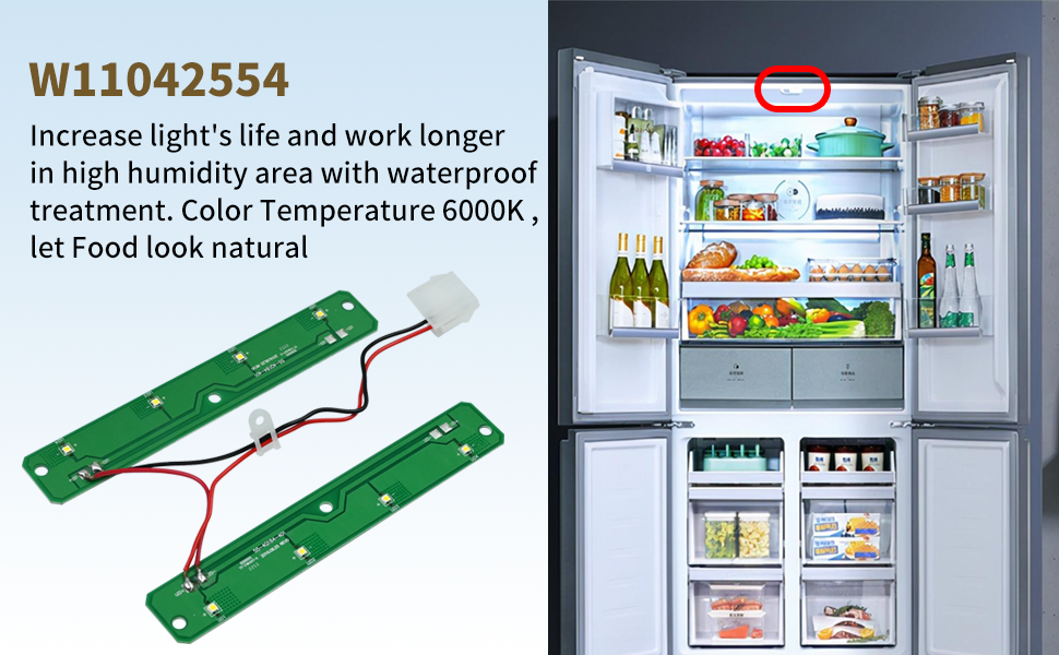 W11042554 Refrigerators LED Light Module Board compatible