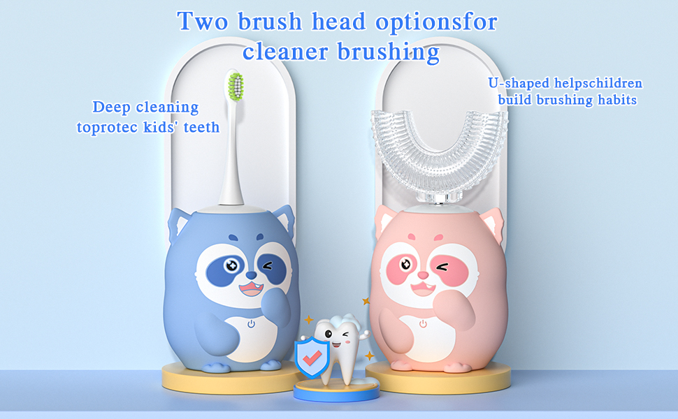 ELOTAME Kids Electric Toothbrushes U Shaped Toothbrush