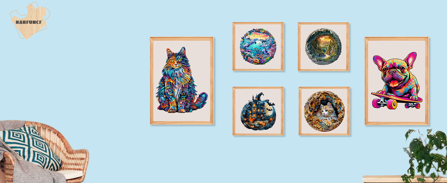 NANFUNCF Wooden Puzzles for Adults, Clever Wooden