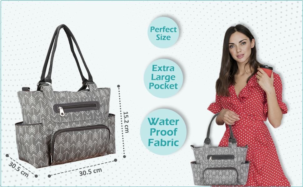 Little Story Diaper Bag Set of 6 with Stroller Hooks