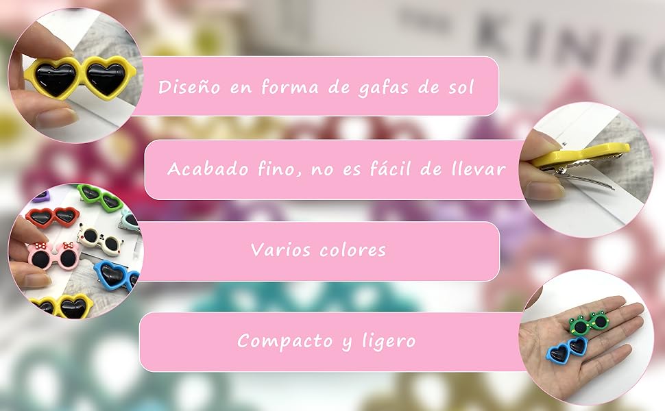 DHER 10 Pieces Pet Hair Clips Pet Clips Small Pet Hair Clips for Dogs Pet Hair Clips Small Clips for Animal Hair Super Cute Dog Headdress (A) 14 Accesorios de clip de pelo para perros Accesorios de Aseo para el Pelo de Perro para Horquillas