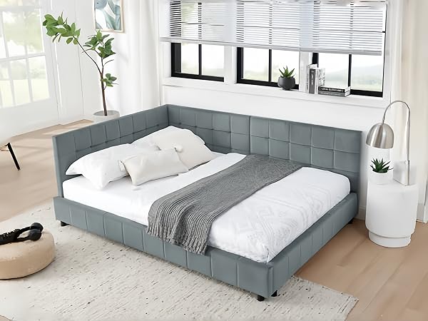 BABYL BEGINS「COFFIN」ウィンドブレーカー XXLサイズ GARVEE Beige King Bed Frame with Headboard - Stylish & Multi
