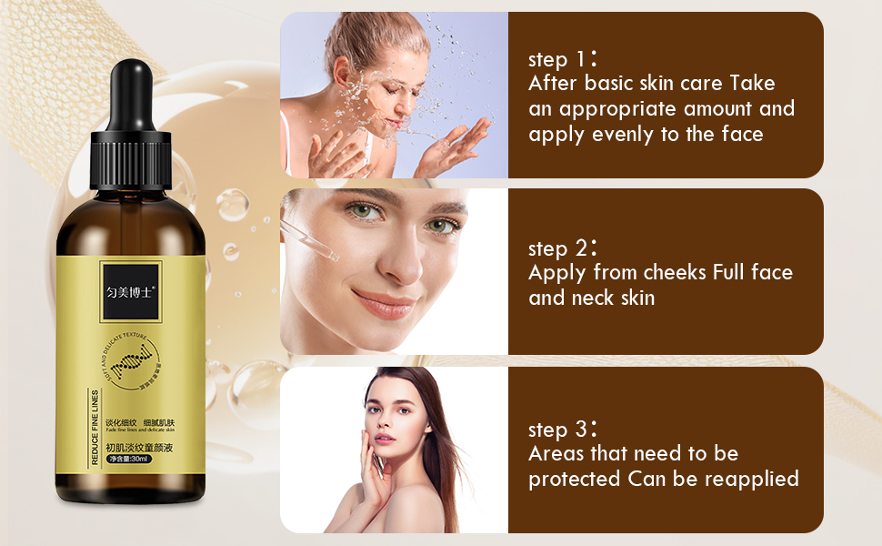 anti-wrinkle firming serum, wrinkles lifting and firming essence, anti aging face serum